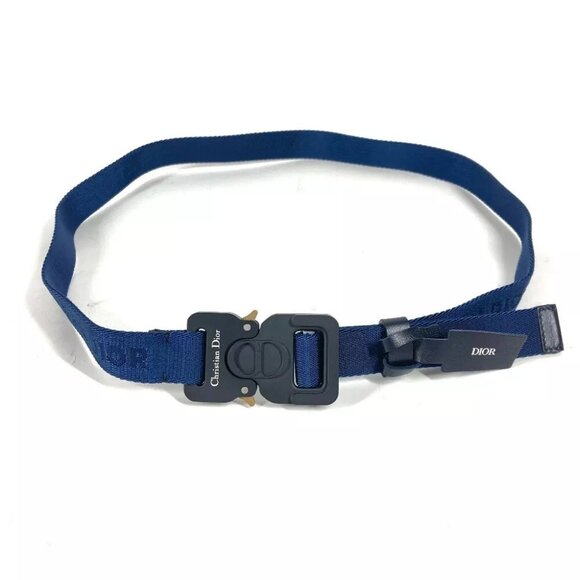 Dior Logo Gacha Belt belt Canvas Navy - Picture 1 of 10